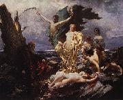 Franciszek zmurko The Past of Sinner - Seven Deadly Sins. oil on canvas